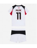 AC Milan Christian Pulisic #11 Vieraspaita Lasten 2025-26 Lyhythihainen (+ shortsit)